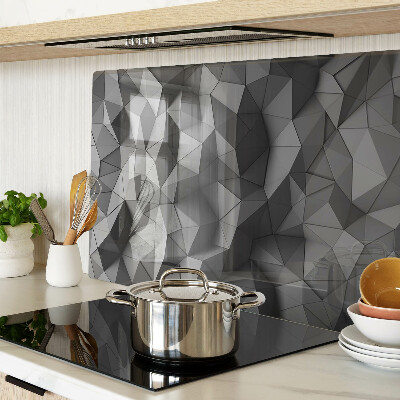 Chopping board glass Abstract geometric pattern in shades of gray
