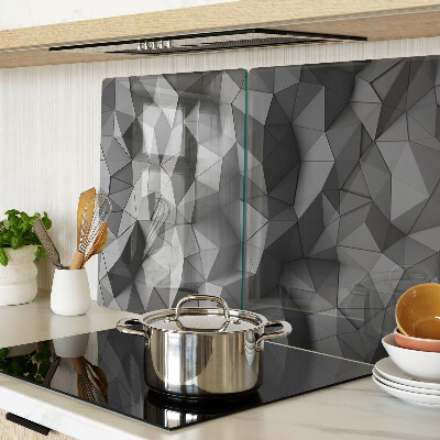 Chopping board glass Abstract geometric pattern in shades of gray