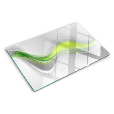 Cutting board Waves in shades of green