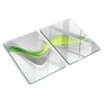 Cutting board Waves in shades of green