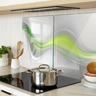 Cutting board Waves in shades of green