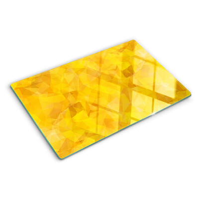 Glass chopping board Yellow geometric mosaic