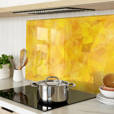 Glass chopping board Yellow geometric mosaic
