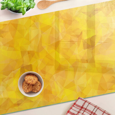 Glass chopping board Yellow geometric mosaic