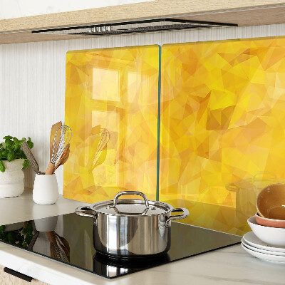 Glass chopping board Yellow geometric mosaic