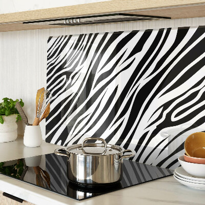 Glass kitchen board Zebra pattern