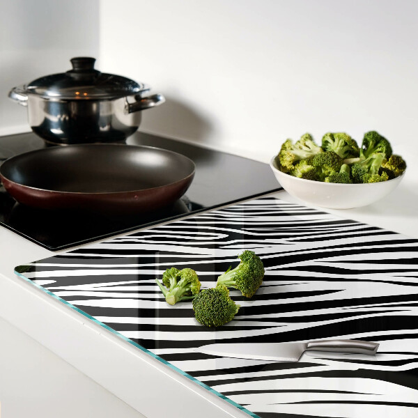 Glass kitchen board Zebra pattern