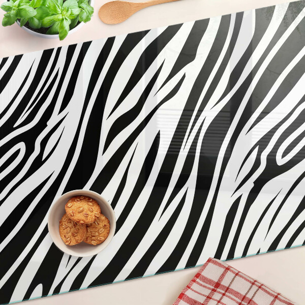 Glass kitchen board Zebra pattern