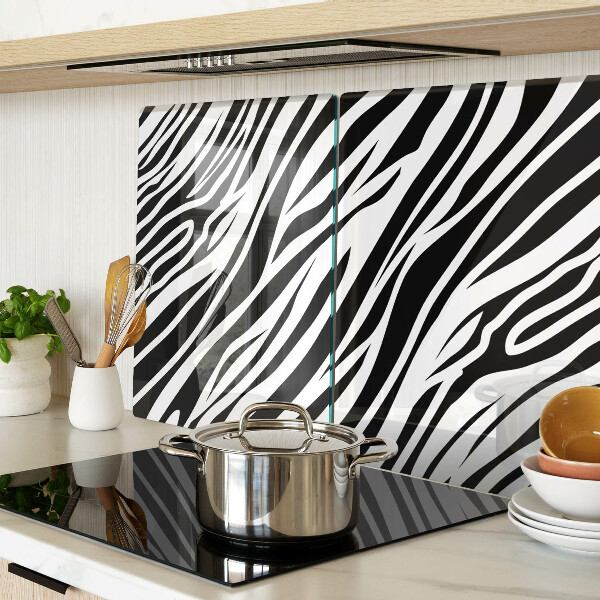 Glass kitchen board Zebra pattern