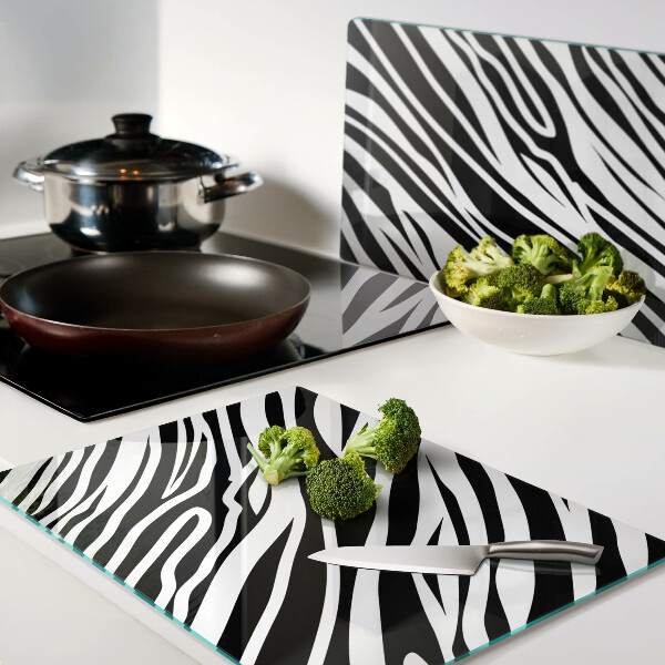 Glass kitchen board Zebra pattern