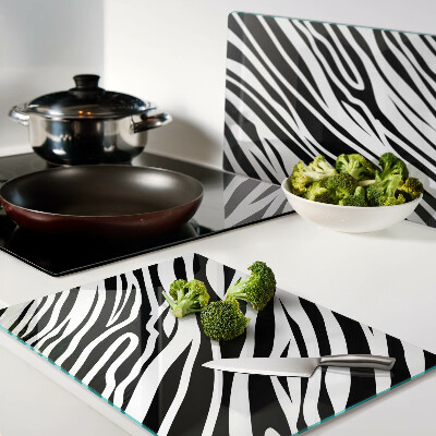 Glass kitchen board Zebra pattern