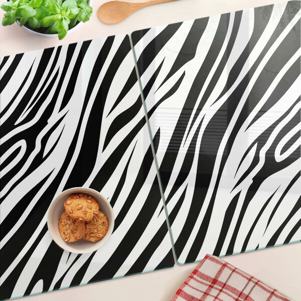 Glass kitchen board Zebra pattern