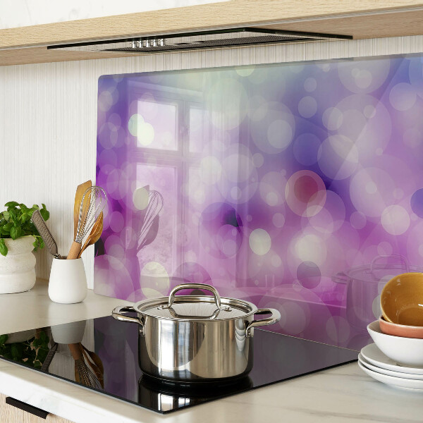 Glass cutting board Bokeh in shades of purple and pink