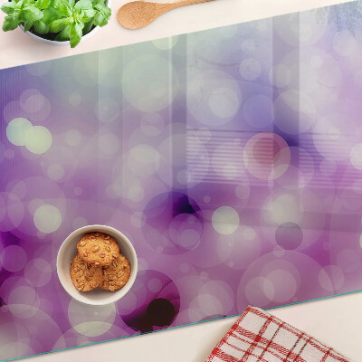 Glass cutting board Bokeh in shades of purple and pink