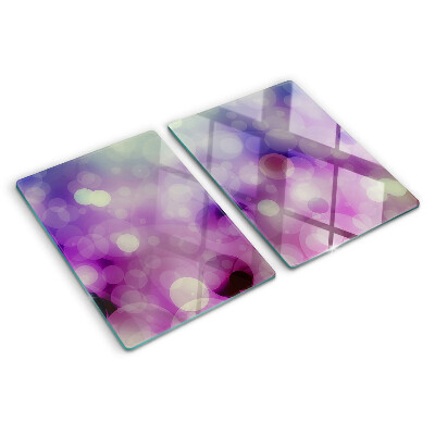 Glass cutting board Bokeh in shades of purple and pink