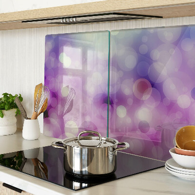 Glass cutting board Bokeh in shades of purple and pink