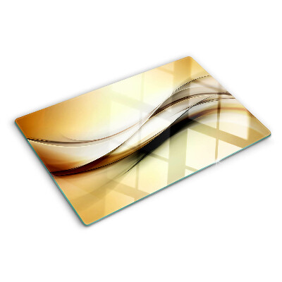 Chopping board Abstract waves in shades of beige