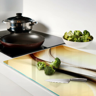 Chopping board Abstract waves in shades of beige