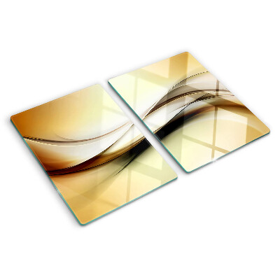 Chopping board Abstract waves in shades of beige