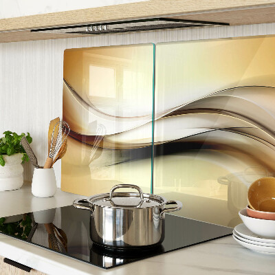 Chopping board Abstract waves in shades of beige