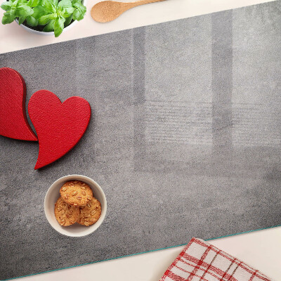Cutting board Heart in the background of the window