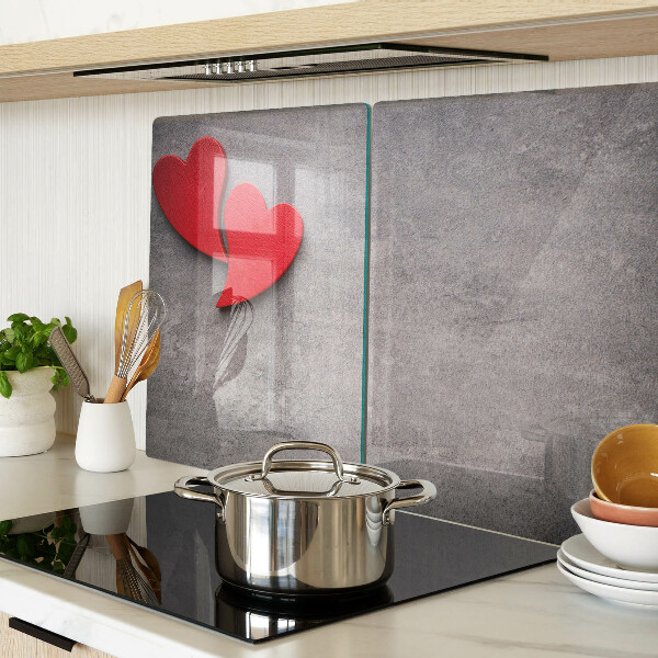 Cutting board Heart in the background of the window