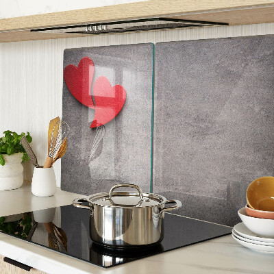 Cutting board Heart in the background of the window
