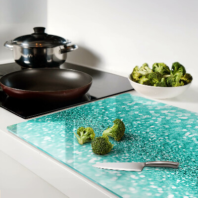 Cutting board Sparkling turquoise glitter