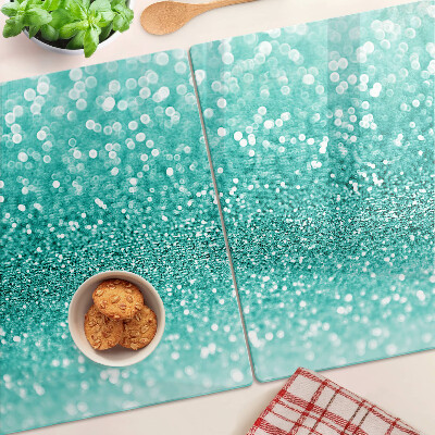 Cutting board Sparkling turquoise glitter