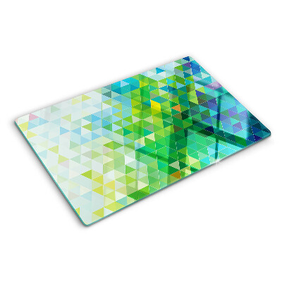 Glass kitchen board The geometry of colored triangles