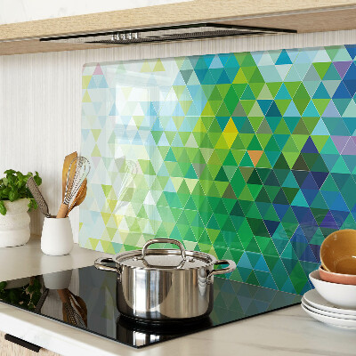 Glass kitchen board The geometry of colored triangles