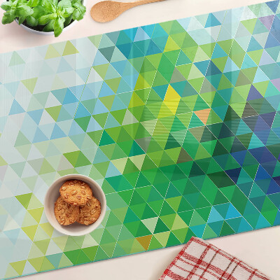 Glass kitchen board The geometry of colored triangles