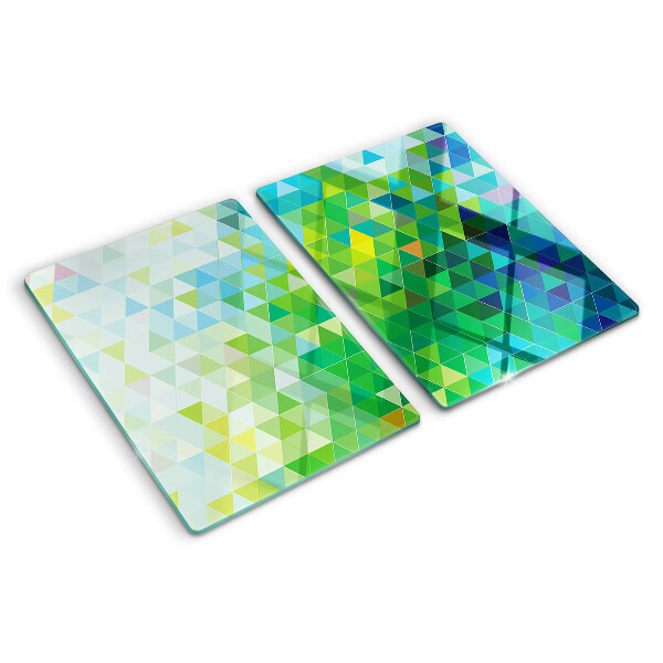 Glass kitchen board The geometry of colored triangles