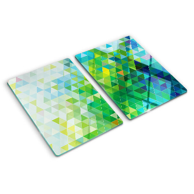 Glass kitchen board The geometry of colored triangles