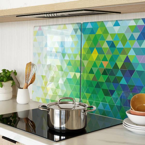 Glass kitchen board The geometry of colored triangles