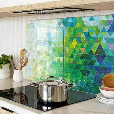 Glass kitchen board The geometry of colored triangles