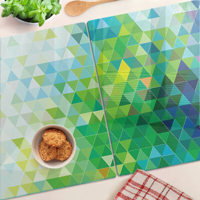 Glass kitchen board The geometry of colored triangles