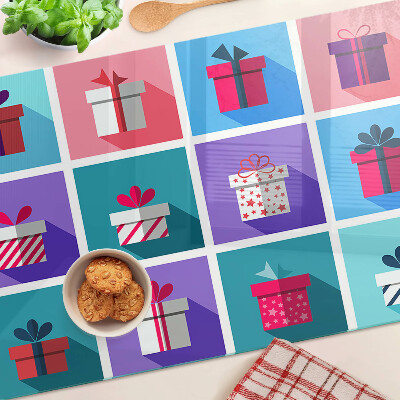 Chopping board Gift motifs in various colors