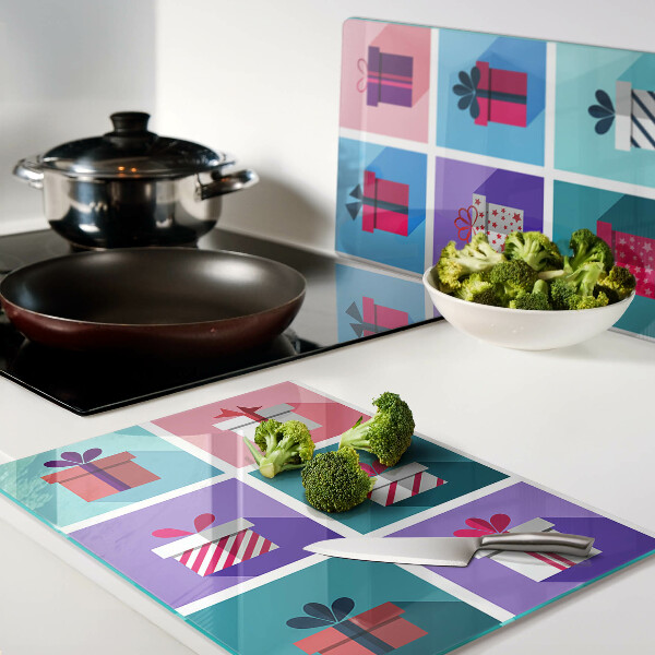 Chopping board Gift motifs in various colors