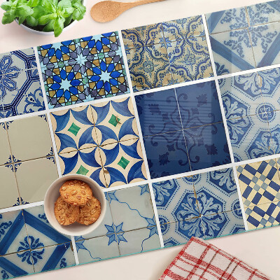 Glass chopping board Mosaic tile pattern
