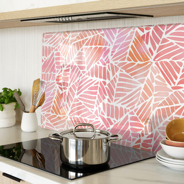 Glass cutting board Leaves in pastel shades