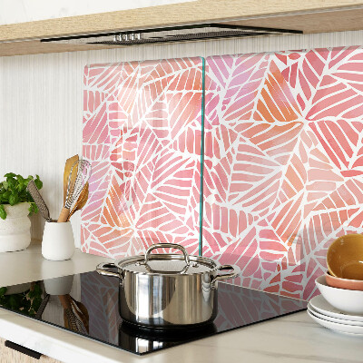 Glass cutting board Leaves in pastel shades