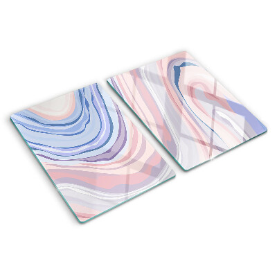 Glass kitchen board Marbled pattern in pastel colors