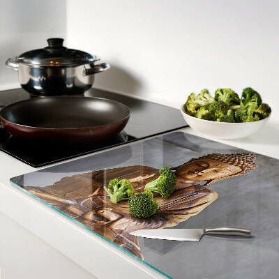 Chopping board Buddha in meditation