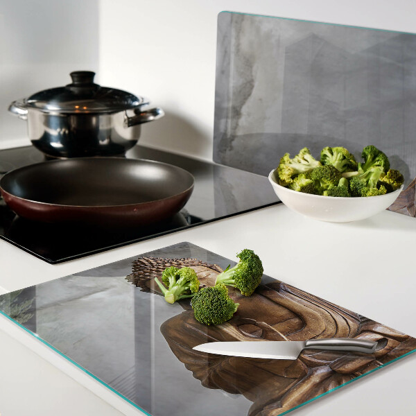 Chopping board Buddha in meditation