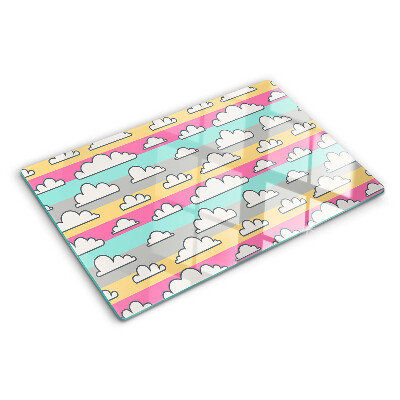 Chopping board Clouds on a pastel background