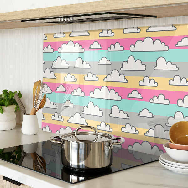 Chopping board Clouds on a pastel background