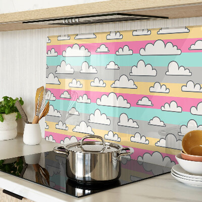 Chopping board Clouds on a pastel background
