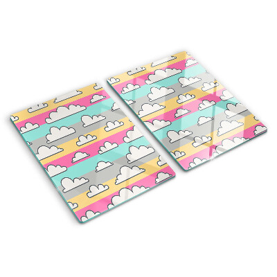 Chopping board Clouds on a pastel background