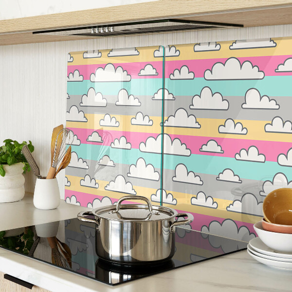 Chopping board Clouds on a pastel background